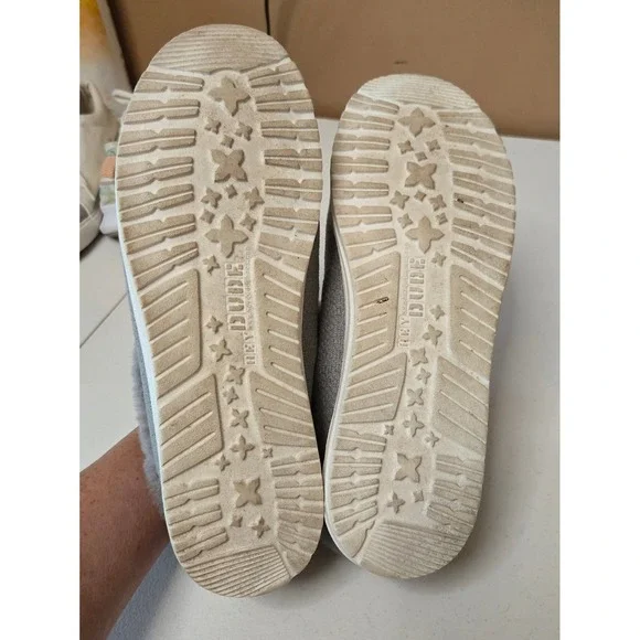 Hey Dude Women's Britt Boho Fur Lined Slip On Shoes‎ Gray Pink Size 11 - Picture 7 of 7